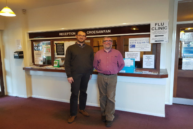 Pharmacist Dylan Jones (left) and Dr Andy Raynsford (right)